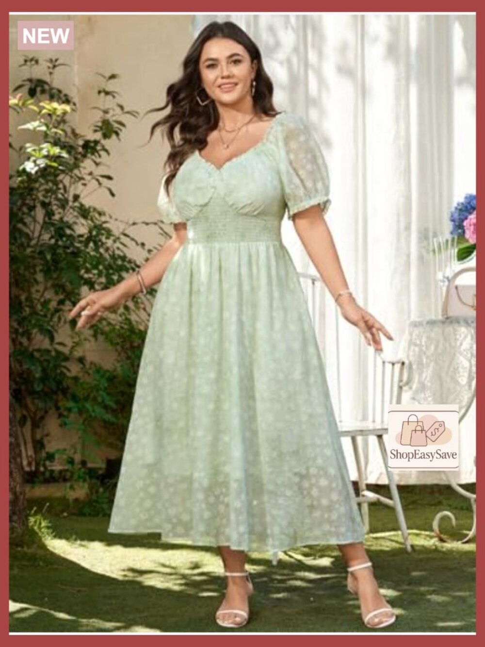 Plus Size Maxi Dress Sweetheart Neckline Boho Floral Chiffon Wedding Guest - Picture 2 of 7